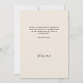 Beige Geburtstagskarte Foto Einladung (Rückseite)