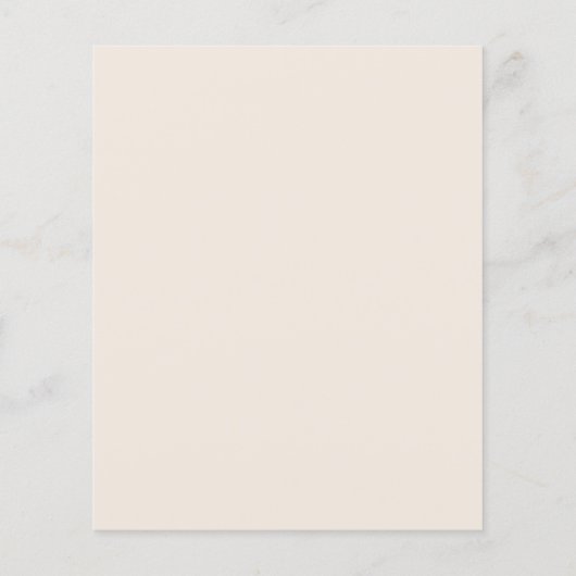 Beige Geburtstagsmenü (Rückseite)