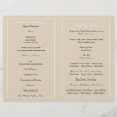 Beige gefaltete Hochzeitsfeier mit weißer Spitze u (Rückseite)