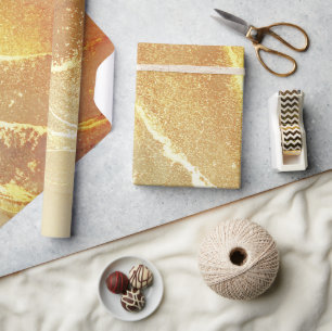 Beige Gelb Abstrakt Geschenkpapier