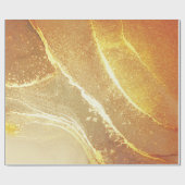 Beige Gelb Abstrakt Geschenkpapier (Flach)