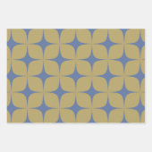 Beige Gelbe Grüne Mitte Jahrhundert Modernes Elega Geschenkpapier Set (Vorderseite 3)