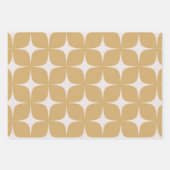 Beige Gelbe Grüne Mitte Jahrhundert Modernes Elega Geschenkpapier Set (Vorderseite)