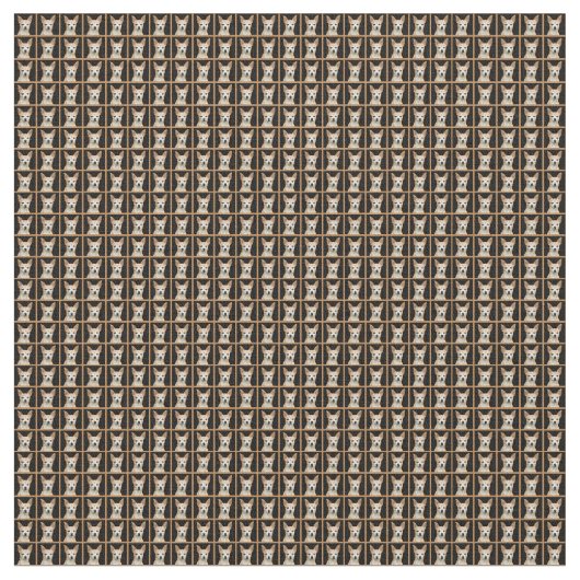 Beige gemalte Chihuahua auf schwarzem Hintergrund Stoff (Nahaufnahme)