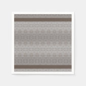Beige Gemustert Paper Napkin Serviette (Vorderseite)