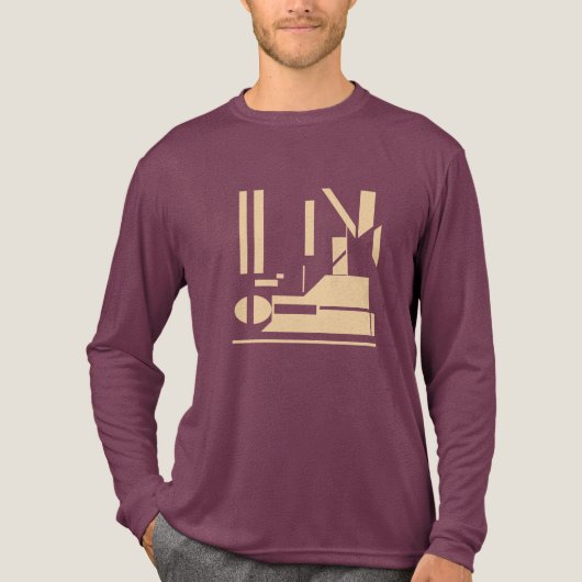 Beige geometrische Formen - Zusammenstellung abstr Tri-Blend Shirt (Vorderseite)