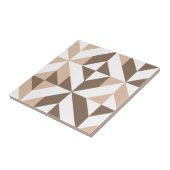 Beige geometrisches Würfel-Muster Browns Fliese (Seite)