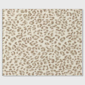 Beige Gepäckpapier mit Gepardenmuster Geschenkpapier (Flach)