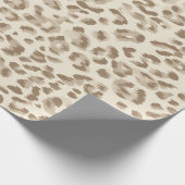 Beige Gepäckpapier mit Gepardenmuster Geschenkpapier (Ecke)
