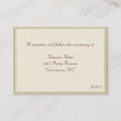 Beige Gerahmte UAWG-Empfang-Karte Begleitkarte (Vorderseite)