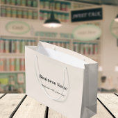 Beige Geschäftstext Große Geschenktüte