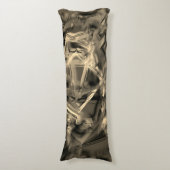 Beige gezwirnte Quadrate mit Pinselstrichen Seitenschläferkissen (Vorderseite Vertikal)