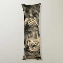 Beige gezwirnte Quadrate mit Pinselstrichen Seitenschläferkissen