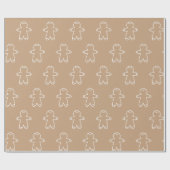 Beige Gingerbread Man C6A27F Geschenkpapier (Flach)