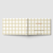 Beige Gingham Baby Shower Gästebuch (Voll)