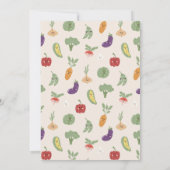 Beige Gingham Little Sprout auf der Way Baby Dusch Einladung (Rückseite)