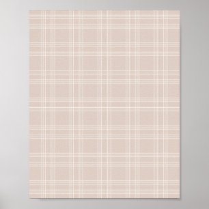 Beige Gingham Poster
