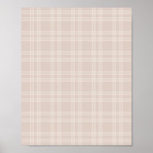 Beige Gingham Poster (Vorne)