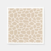 Beige Giraffe Animal Print Serviette (Vorderseite)