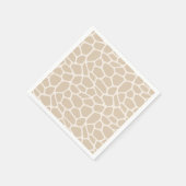 Beige Giraffe Animal Print Serviette (Ecke)