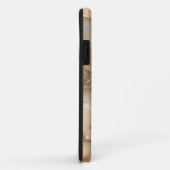 Beige Glitzer Alcohol Ink iPhone Case (Hinten/Rechts)