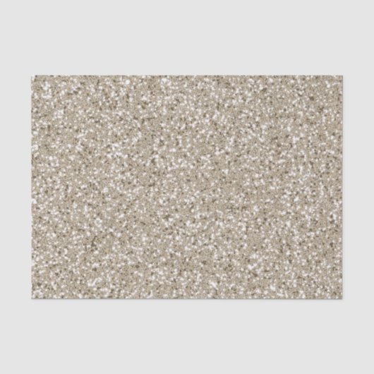 Beige Glitzer Muster Look Seidenpapier (Vorderseite)