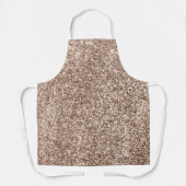 Beige Glitzer Schürze (Vorderseite)