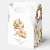 Beige & Gold Babydusche mit individueller Dusche Geschenkschachtel (Geöffnet)