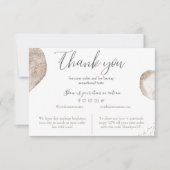 Beige & Gold Business Danke Karte (Vorderseite)