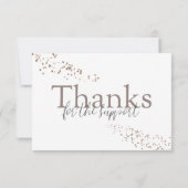 Beige & Gold Business Danke Karte (Rückseite)