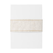 Beige & Gold Calligrafy Wedding Einladungsbanderole (Rückseitenbeispiel)