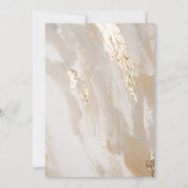 Beige Gold Calligraphy Wedding Einladung (Rückseite)