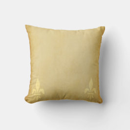 Beige gold de luxe französische Lilie Kissen