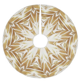 Beige Gold Decorative Weihnachtsbaumrock Polyester Weihnachtsbaumdecke
