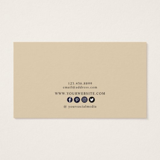 Beige Gold Earthy Floral Earring Hoops Display (Rückseite)