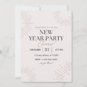Beige & Gold Elegant New Year Party Invitation  (Vorderseite)