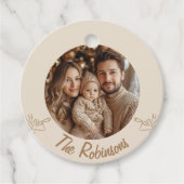 Beige Gold Elegante Angel Geschenkanhänger (Vorderseite)