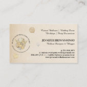 Beige Gold Festive Balloons Party Event Plane Visitenkarte (Rückseite)