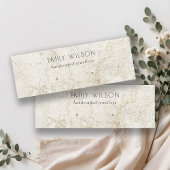 Beige Gold Glitzer Marmorverkleidung Mini Visitenkarte