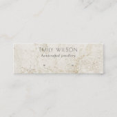 Beige Gold Glitzer Marmorverkleidung Mini Visitenkarte (Vorderseite)