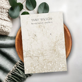 Beige Gold Glitzer Marmorverkleidung Visitenkarte