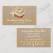 Beige Gold Handmade Bath Bomb Soap Maker Visitenkarte (Vorne/Hinten)