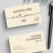 Beige Gold Koch Hat Bakery Visitenkarte