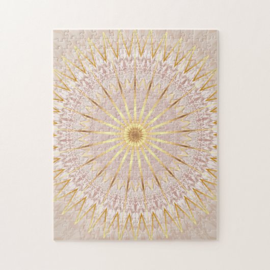 Beige Gold Mandala Puzzle (Vertikal)