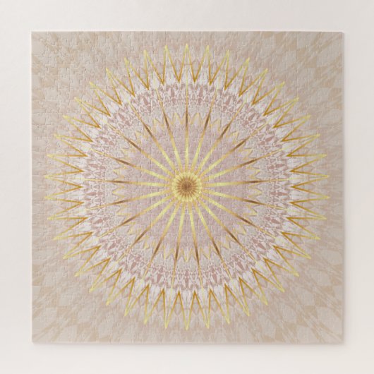 Beige Gold Mandala Puzzle (Vertikal)