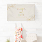 Beige Gold Minimal Minimalistische Zweigstelle Lea Banner (Insitu)