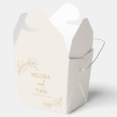 Beige Gold Minimal Minimalistische Zweigstelle Lea Geschenkschachtel (Geöffnet)