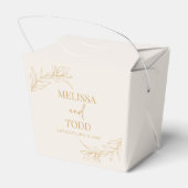 Beige Gold Minimal Minimalistische Zweigstelle Lea Geschenkschachtel (Rückseite)