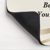 Beige Gold Minimalist Quote  Mousepad (Ecke)