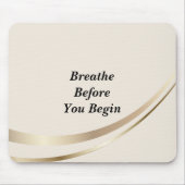 Beige Gold Minimalist Quote  Mousepad (Vorne)